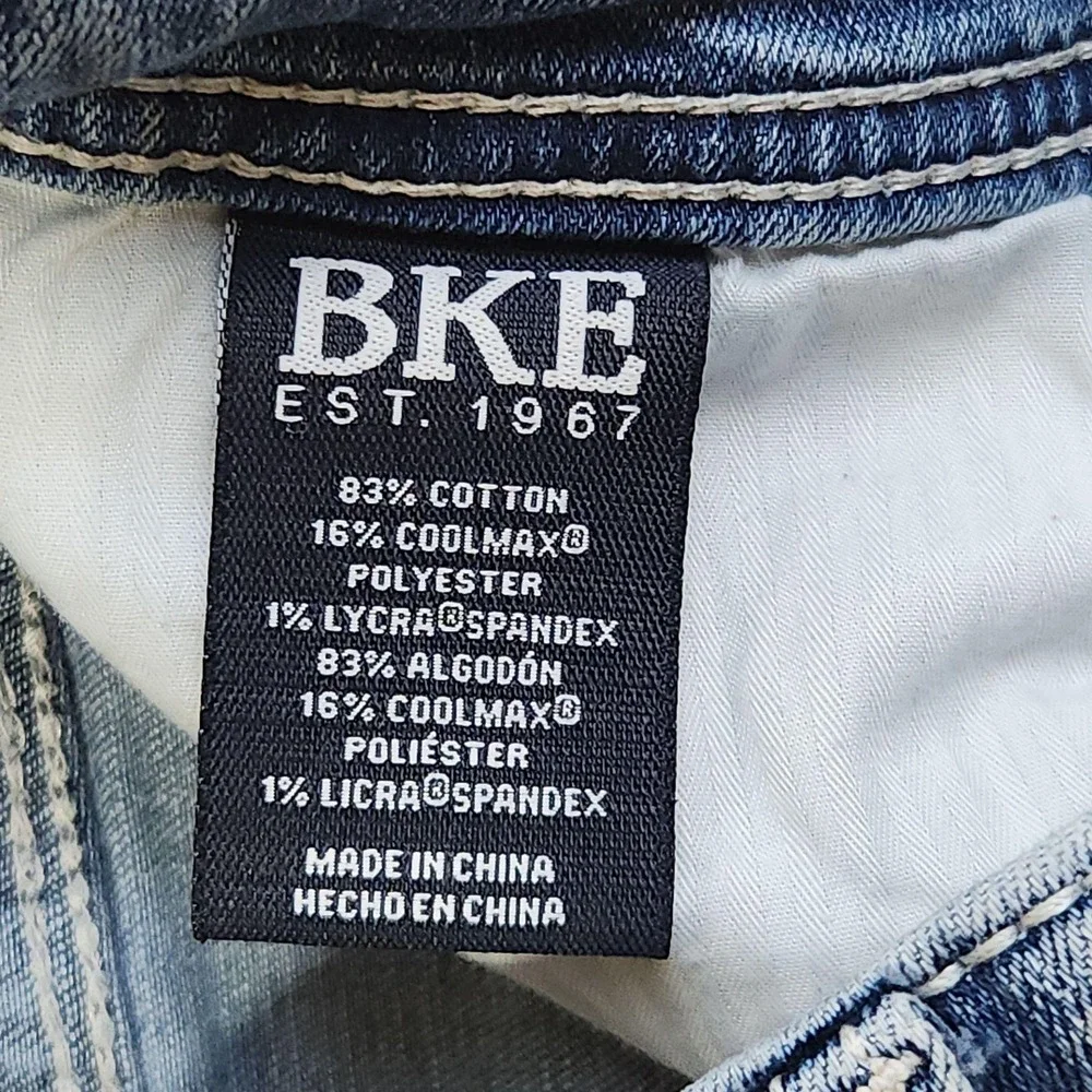 BKE Jake Straight Jeans Mens 28x30 Blue Light Wash Stretch Denim